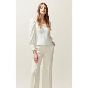Claudie Pierlot Bravo Crepe Long Sleeve Top